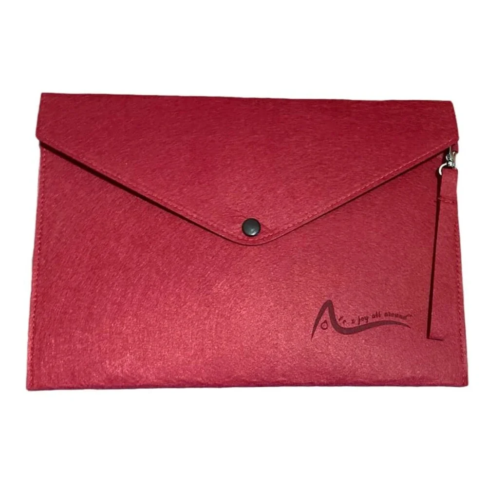 Felt File Folder, A4 Document Organizer with Button Closure